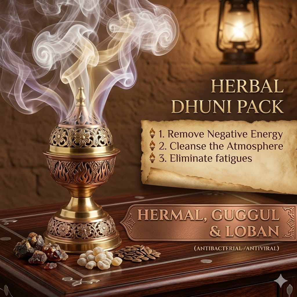 Herbal Dhuni Pack (Combination of Harmal, Guggul & Luban) A Natural Fumigation