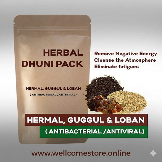 Herbal Dhuni Pack (Combination of Harmal, Guggul & Luban) A Natural Fumigation
